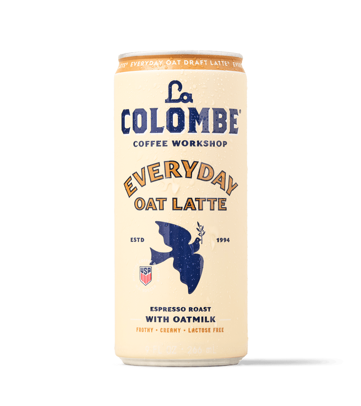 フランスブロカント　ミルクキャリー Canned Oatmilk Vanilla Latte - Dairy-Free - La Colombe