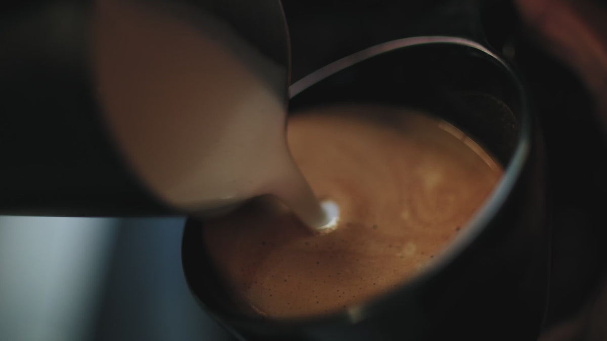 Close up video of coffee pouring