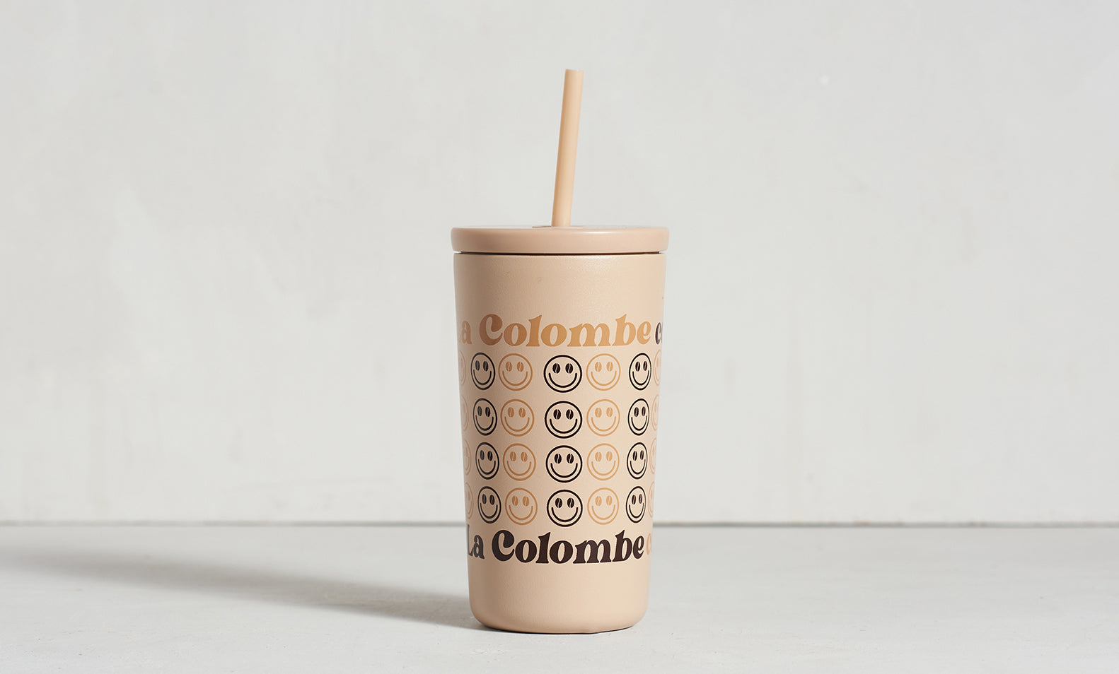 Tan Happy Beans Cold Cup