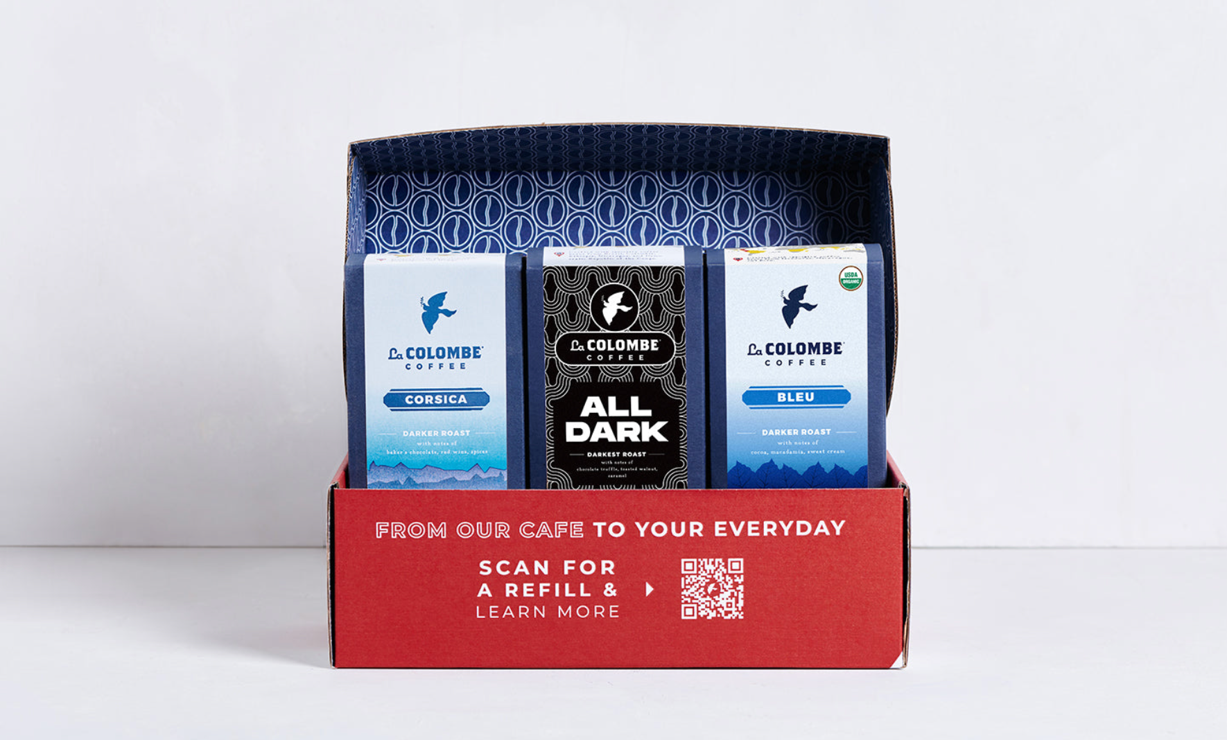 Dark Roast Blend Coffee Trio Gift Box La Colombe